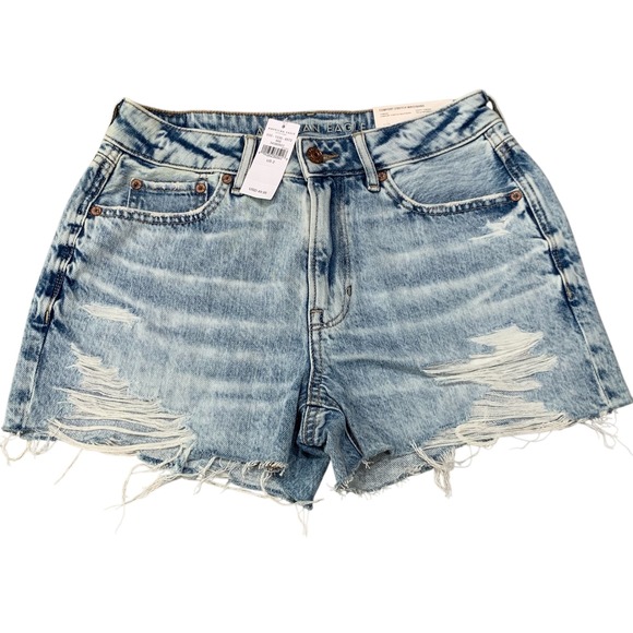 American Eagle Outfitters Pants - American Eagle Tomgirl Distressed Denim Shorts Light Wash High Rise 2 26W NEW